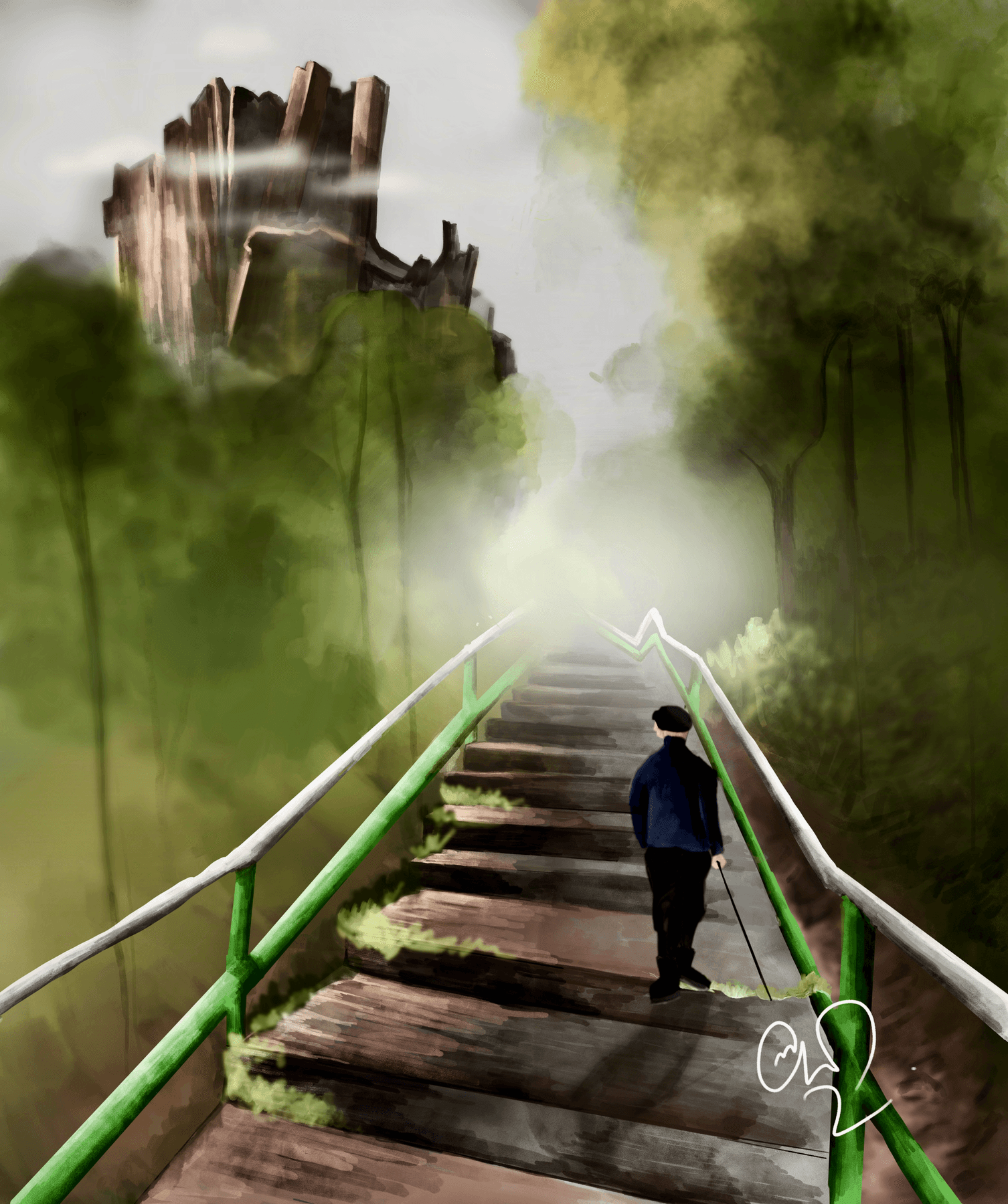 Forest stairs